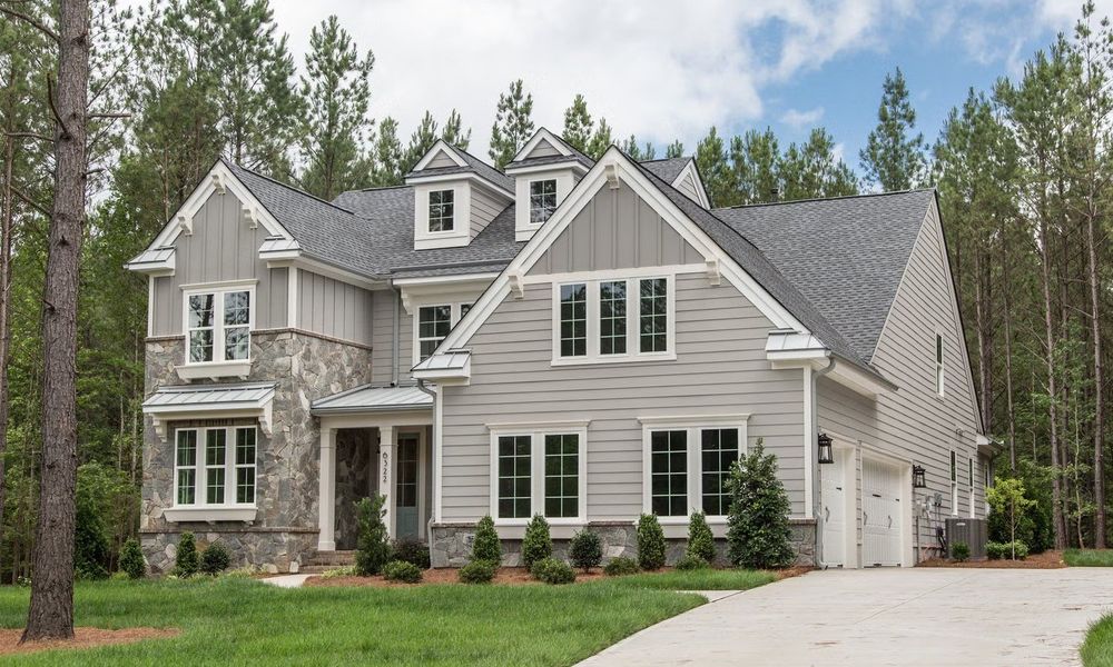 Representative exterior photo of a completed home built from the Huntley by Classica Homes in McLean - South Shore, Clover, SC (Image 23). Representative exterior photo of a completed home built from the Huntley by Classica Homes in McLean - South Shore, Clover, SC (Image 23).