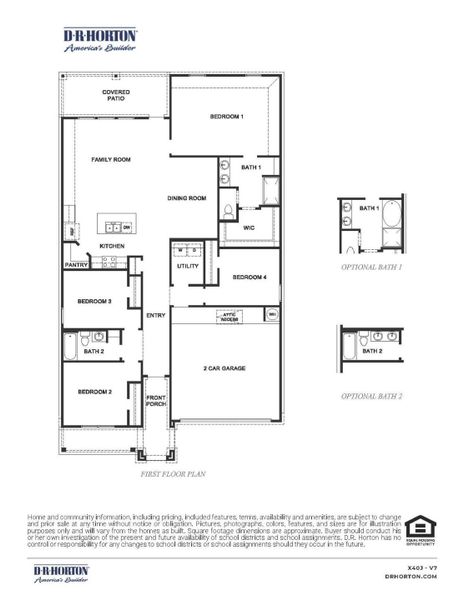2D floor plan layout for the Justin by D.R. Horton in Lago Mar, Texas City, TX (Image 5). 2D floor plan layout for the Justin by D.R. Horton in Lago Mar, Texas City, TX (Image 5).