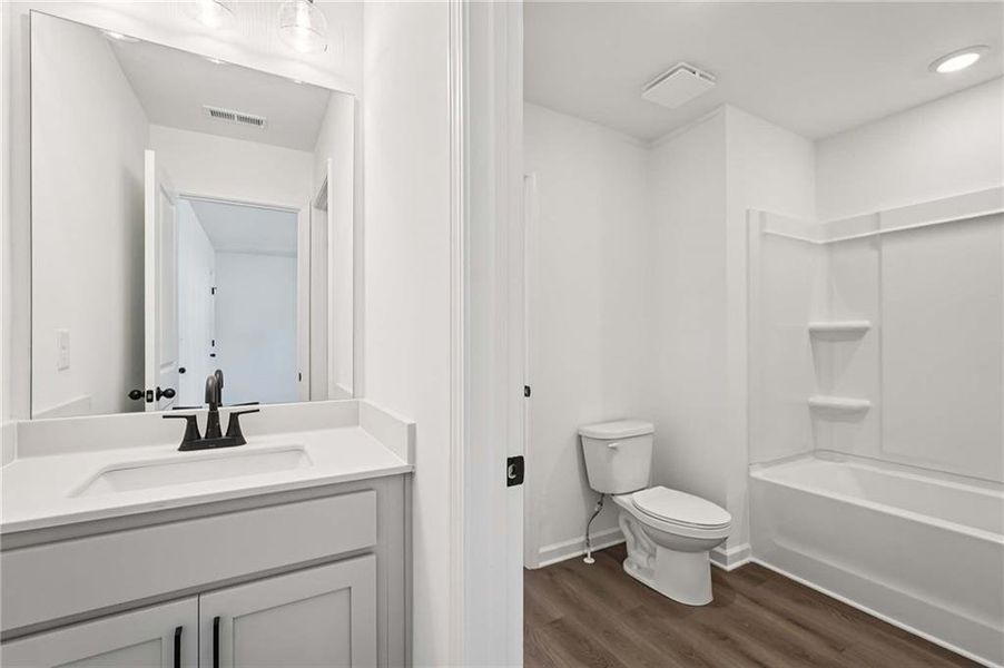 Furnished interior view inside a new home in Arbors at Richland Creek, Buford (Image 32). Furnished interior view inside a new home in Arbors at Richland Creek, Buford (Image 32).