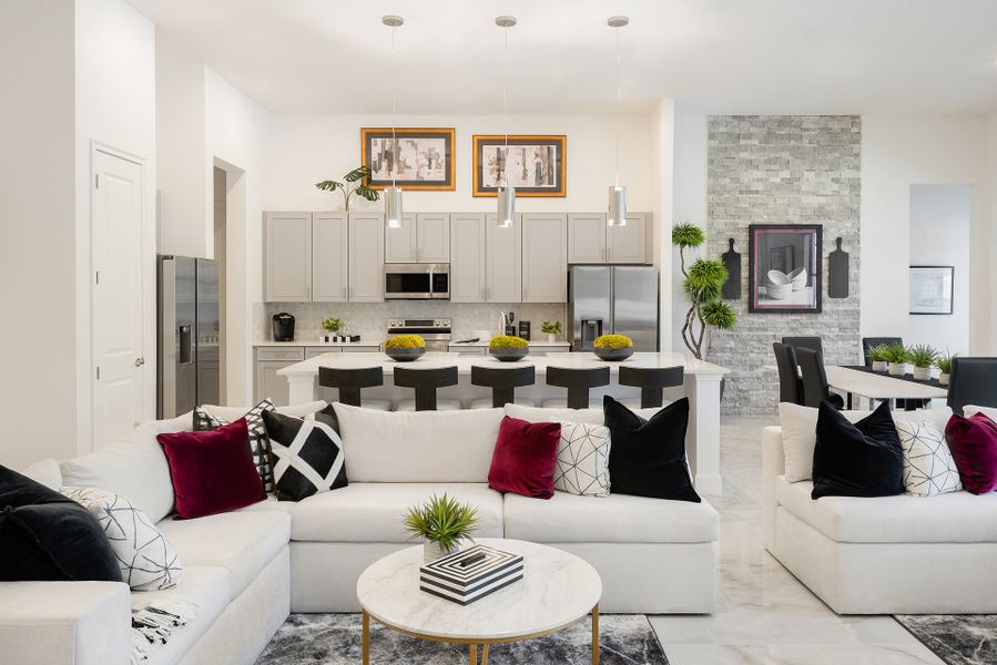 Representative furnished interior of a home built from the Waterfall by Park Square Residential in Paradiso Grande, Orlando (Image 12).