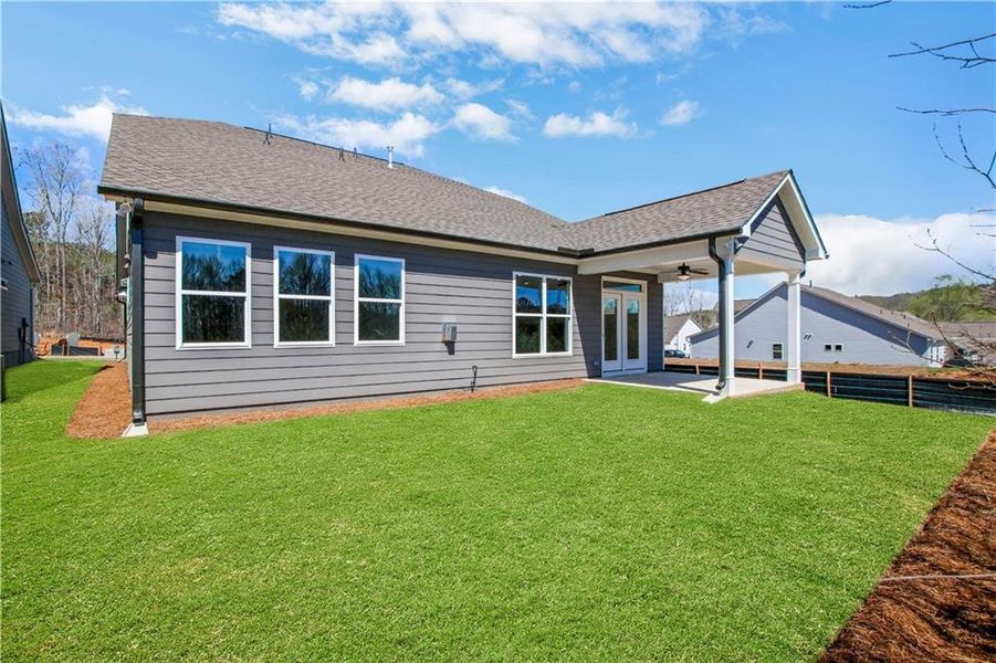 Exterior details and patio area of a home in Marble Tree, Ball Ground (Image 3). Exterior details and patio area of a home in Marble Tree, Ball Ground (Image 3).