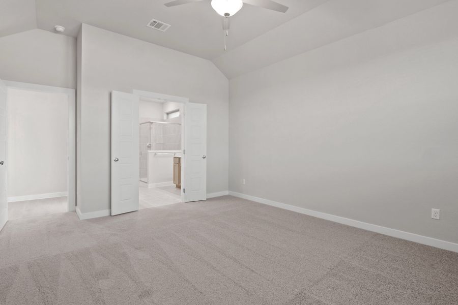 Primary suite in the Willow home plan by Trophy Signature Homes – REPRESENTATIVE PHOTO Primary suite in the Willow home plan by Trophy Signature Homes – REPRESENTATIVE PHOTO