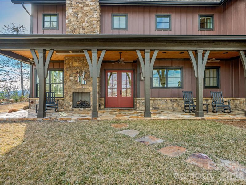 Exterior details and patio area of a home in , Asheville (Image 23).