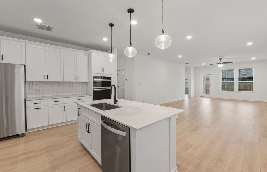 Furnished interior view inside a new home in Sunfield, Buda (Image 12).
