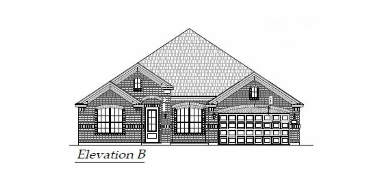 Exterior rendering of this home design in Westside Preserve, Midlothian, TX (Image 30).
