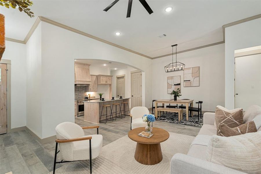 Furnished interior view inside a new home in , Star Harbor (Image 15).