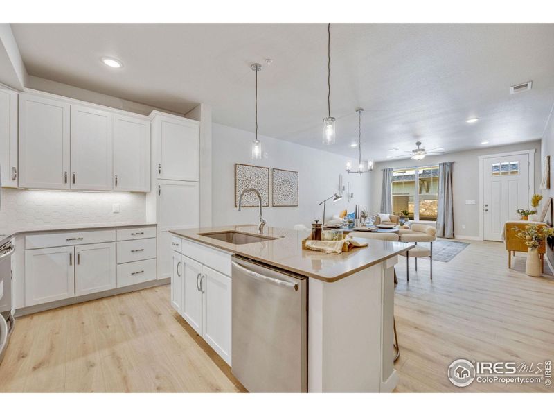 Furnished interior view inside a new home in Northfield at Old Town - Vista Collection, Fort Collins (Image 3).