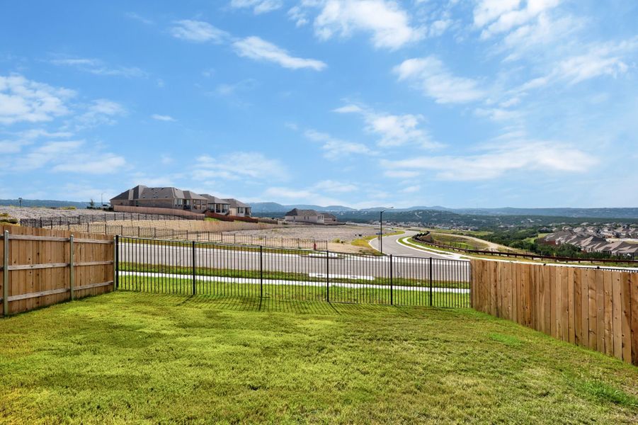 Exterior details and patio area of a home in Lakeside at Tessera, Lago Vista (Image 20).