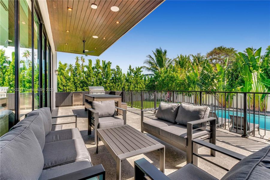 Exterior details and patio area of a home in , Surfside (Image 32). Exterior details and patio area of a home in , Surfside (Image 32).