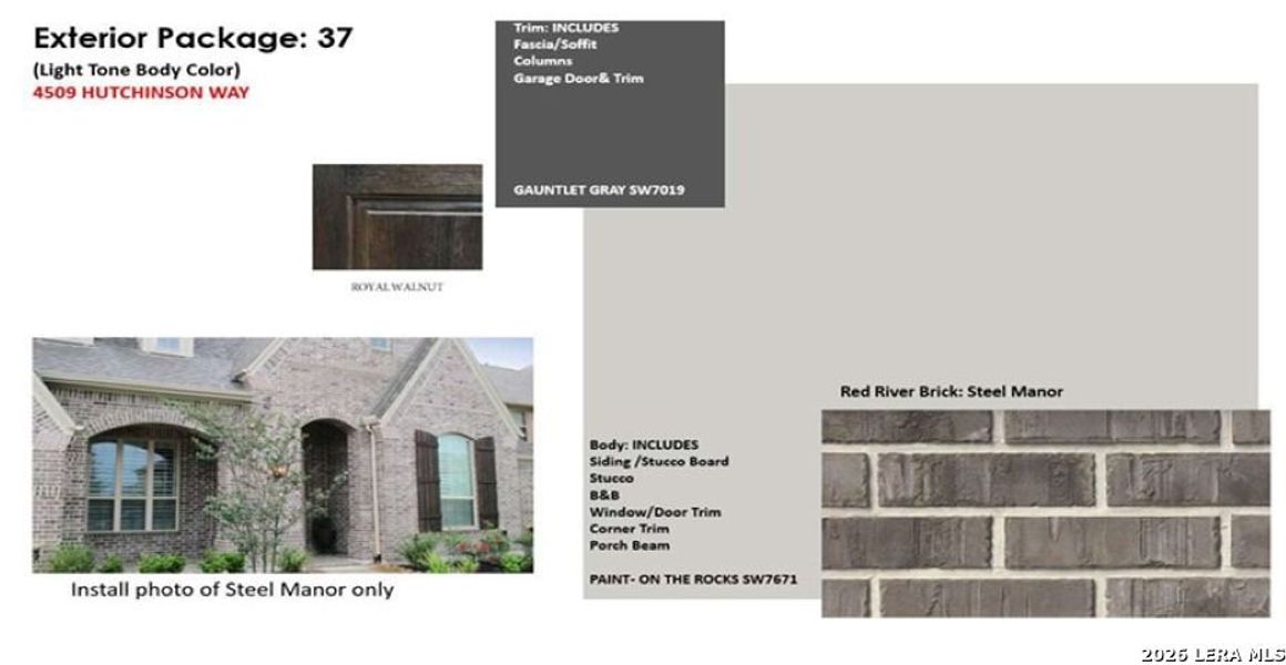Sample of building materials used in homes in Homestead, Schertz (Image 5).