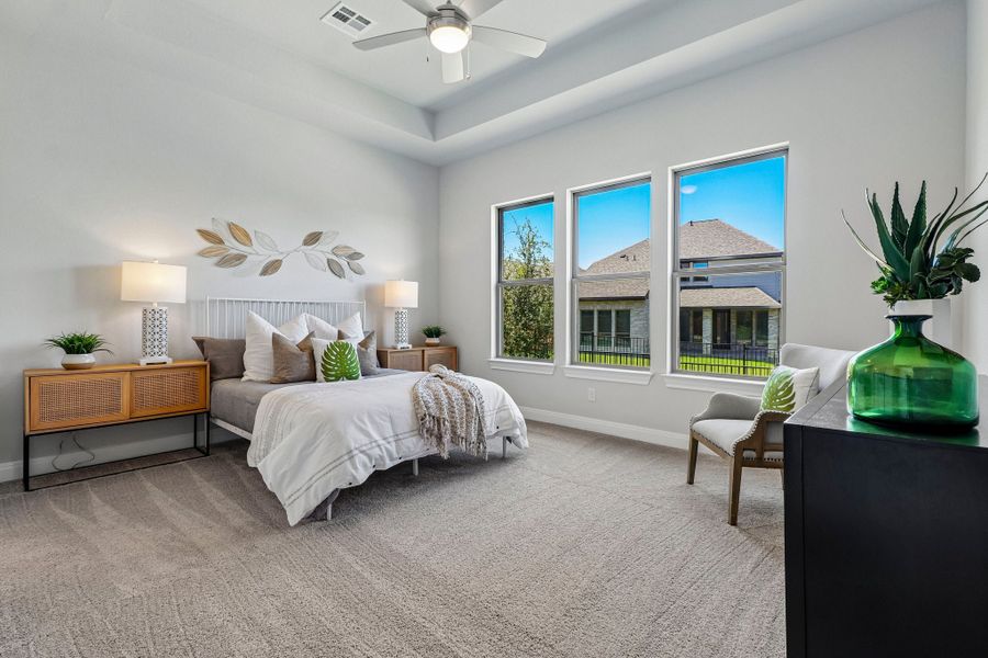 Representative furnished interior of a home built from the Hamilton by Risewell Homes in 6 Creeks, Kyle (Image 8).