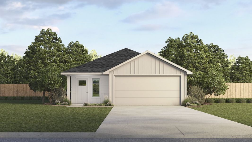 Representative exterior photo of a completed home built from the CAROLINE by D.R. Horton in Blaire Lake, Tyler, TX (Image 2). Representative exterior photo of a completed home built from the CAROLINE by D.R. Horton in Blaire Lake, Tyler, TX (Image 2).