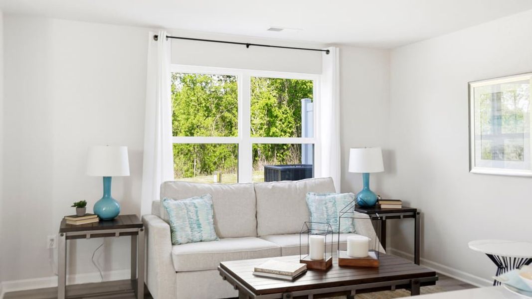 Furnished interior view inside a new home in Tanglewood Townes, Greenville (Image 6).