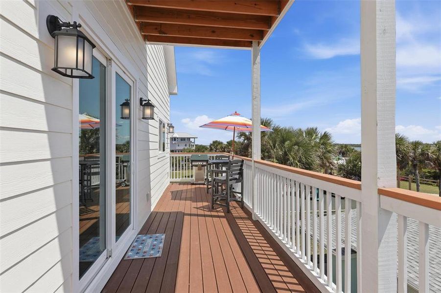 Exterior details and patio area of a home in , New Smyrna Beach (Image 30).