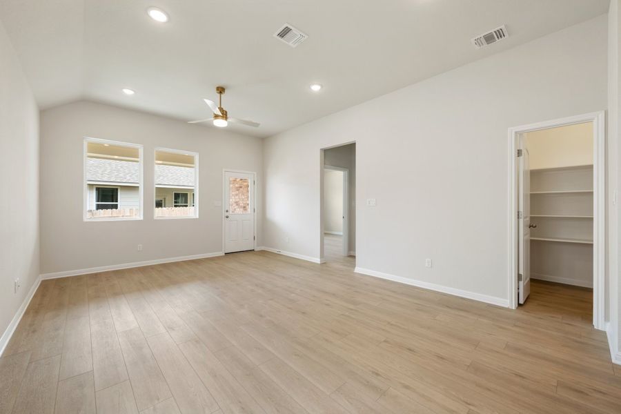 Representative unfurnished interior of a home built from the Buchanan by Ashton Woods in La Cima, San Marcos (Image 13). Representative unfurnished interior of a home built from the Buchanan by Ashton Woods in La Cima, San Marcos (Image 13).