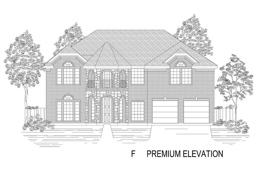 Representative rendering of the exterior for the Remington 2F (w/Media) by First Texas Homes (Image 10).