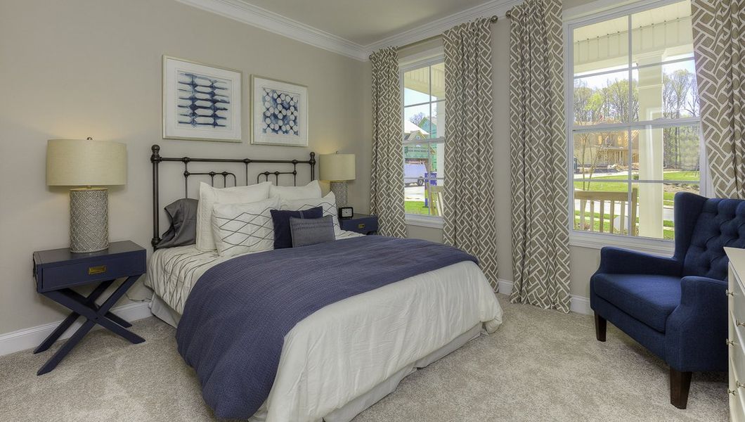 Furnished interior view inside a new home in Reserve at Tap Root Farms, Fletcher (Image 24). Furnished interior view inside a new home in Reserve at Tap Root Farms, Fletcher (Image 24).