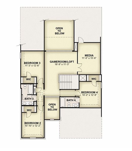 2D floor plan layout for the Hero by Rockwell Homes in Creekside, Royse City, TX (Image 51). 2D floor plan layout for the Hero by Rockwell Homes in Creekside, Royse City, TX (Image 51).