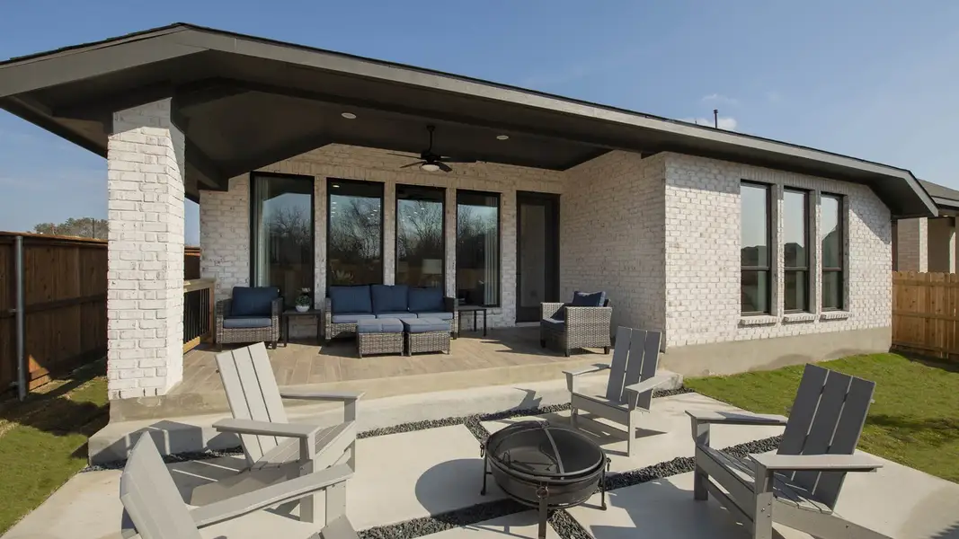 Exterior details and patio area of a home in VIDA, San Antonio (Image 2). Exterior details and patio area of a home in VIDA, San Antonio (Image 2).