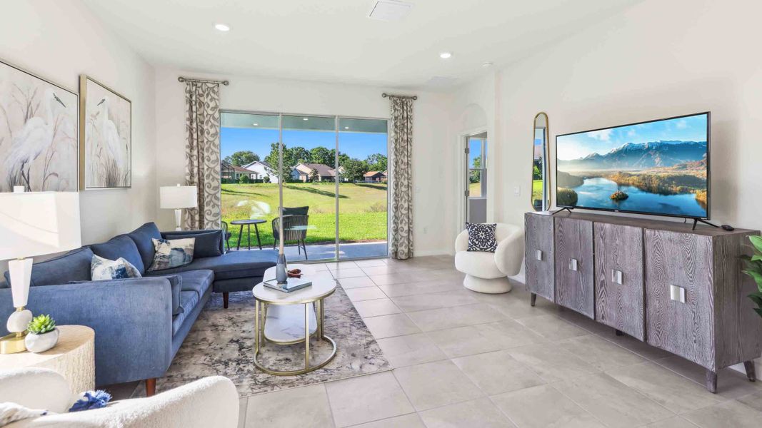 Representative furnished interior of a home built from the Siesta by D.R. Horton in Ocala Preserve, Ocala (Image 2).