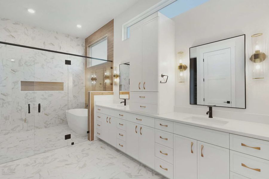 Representative furnished interior of a home built from the Merritt by Chesmar Homes in Feathergrass, Fulshear (Image 6).