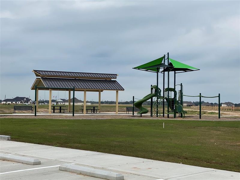 Covered Picnic Tables and Play Area