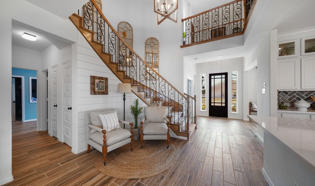 Foyer with natural light