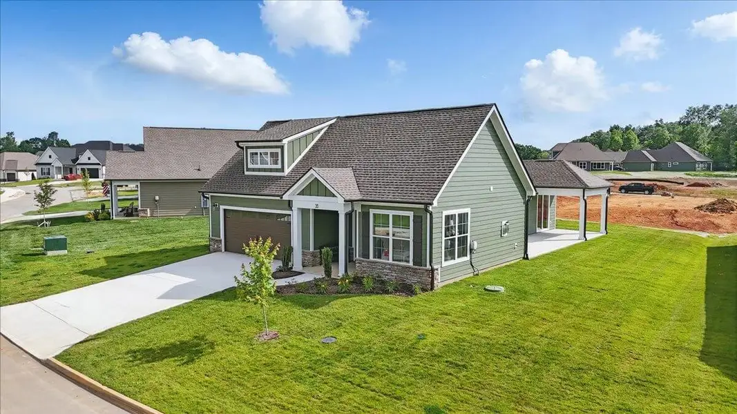 Representative exterior photo of a completed home built from the Palazzo by Cook Bros. Homes in The Grove At Haven Hill, Lenoir City, TN (Image 1).