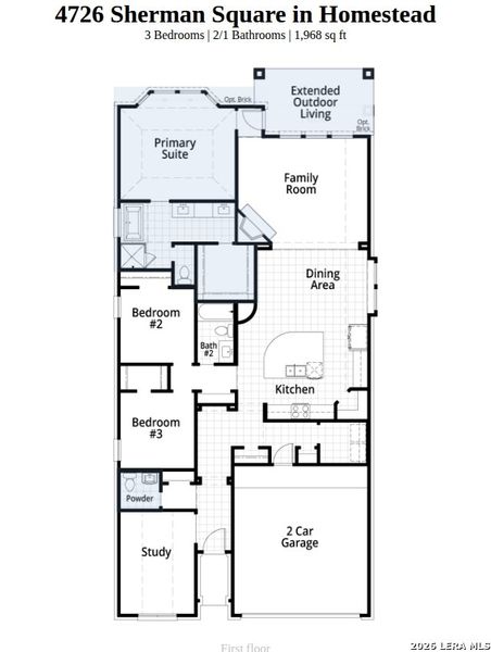2D floor plan layout of this home in Homestead, Schertz, TX (Image 2). 2D floor plan layout of this home in Homestead, Schertz, TX (Image 2).