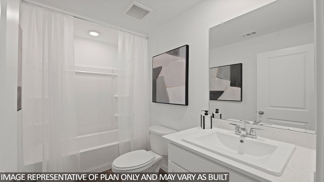Furnished interior view inside a new home in The Canopies, Splendora (Image 16).