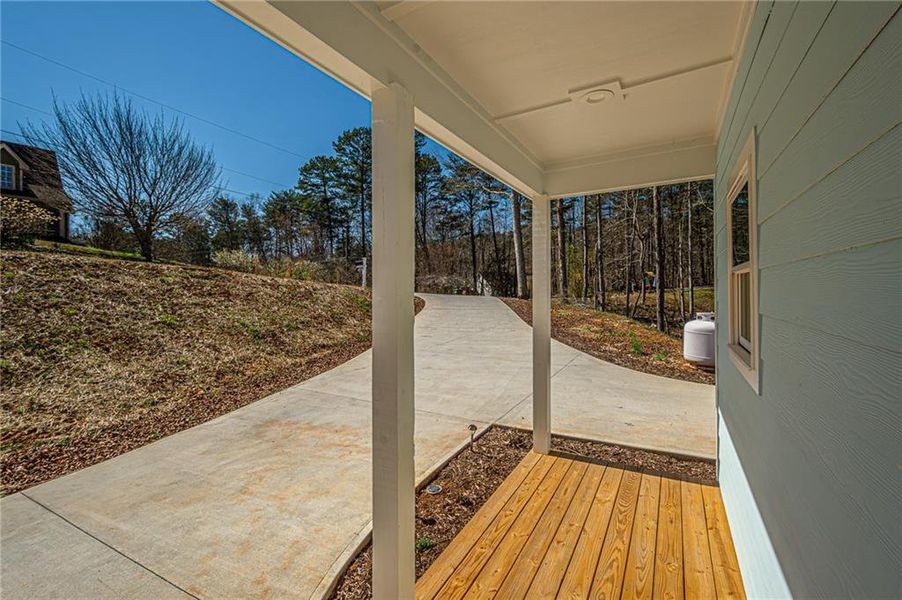 Exterior details and patio area of a home in , Dahlonega (Image 36).