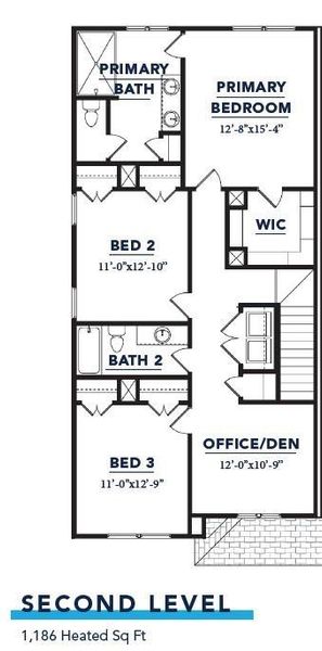 2D floor plan layout of this home in , Charlotte, NC (Image 3).