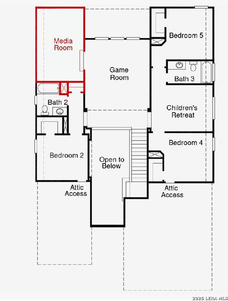 2D floor plan layout of this home in Mayfair, New Braunfels, TX (Image 3).