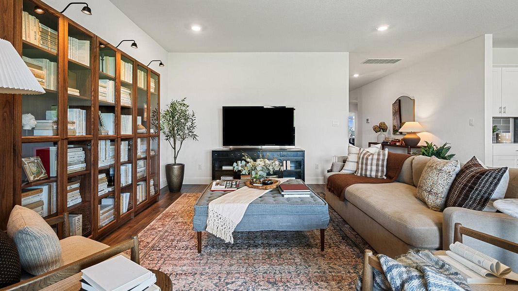 Furnished interior view inside a new home in Railhead, Cedar Creek (Image 17).