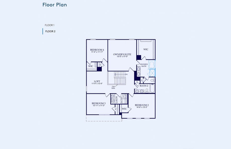 2D floor plan layout of this home in Cannon Run, Concord, NC (Image 6).