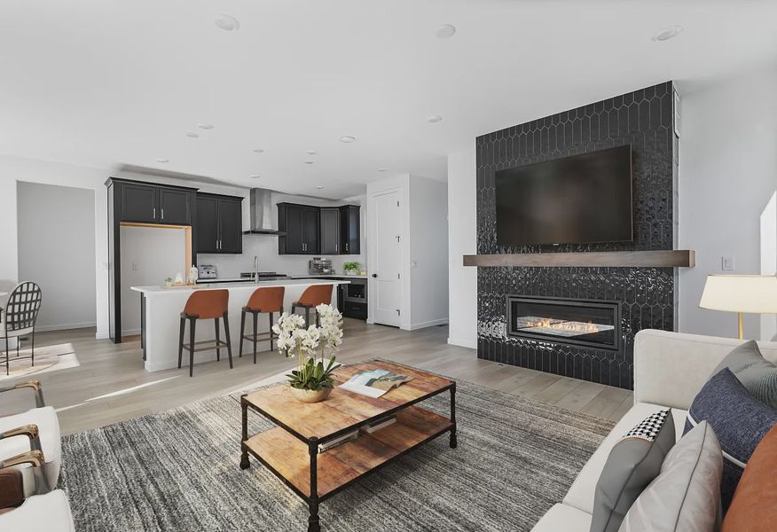Homesite 43 Great Room + Kitchen - Virtually Staged - 4 of 8 Homesite 43 Great Room + Kitchen - Virtually Staged - 4 of 8