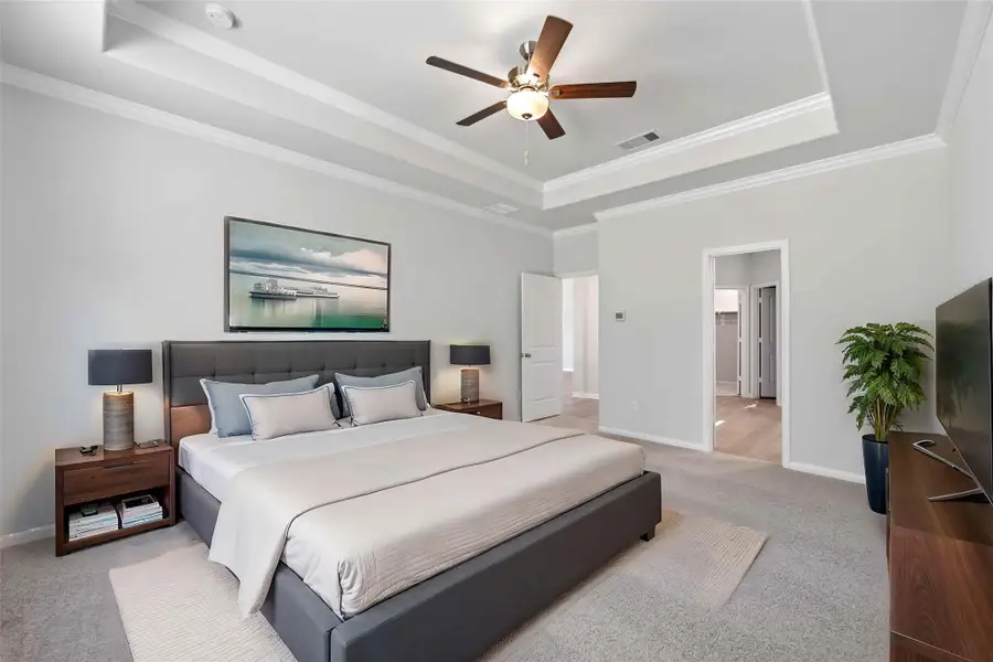 Virtually staged representation of the floor plan. Actual home features, colors, and details may vary.