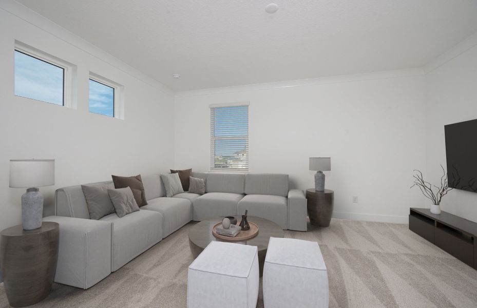 Representative furnished interior of a home built from the Aventura Grand by Pulte Homes in Two Rivers, Zephyrhills (Image 24).
