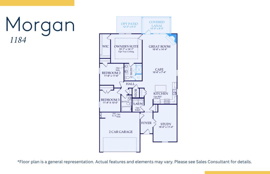 2D floor plan layout of this home in Southport Meadows, Southport, NC (Image 3).