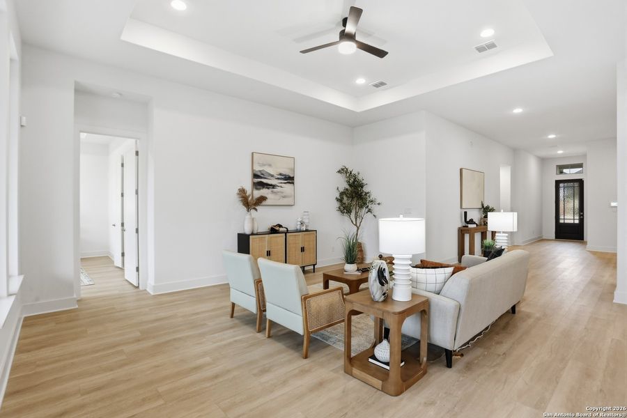 Furnished interior view inside a new home in Kinder Ranch - 70', San Antonio (Image 14).