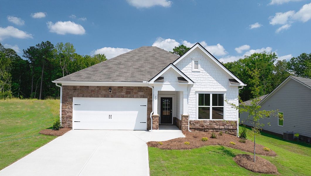Representative exterior photo of a completed home built from the Aria by D.R. Horton in Lost Creek, Dallas, GA (Image 1).