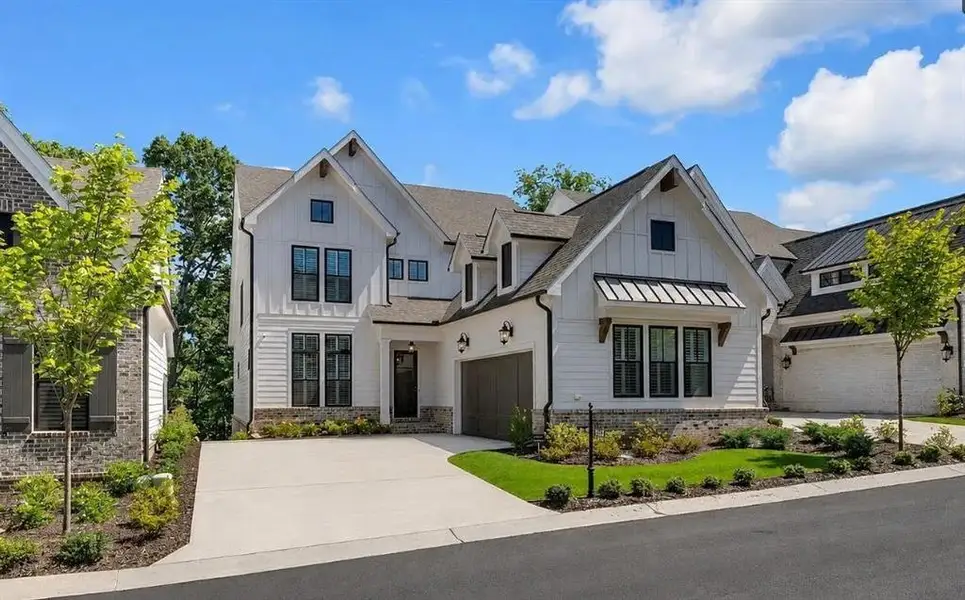 Front exterior of a new home in Waterside, Peachtree Corners, GA, highlighting curb appeal (Image 25).