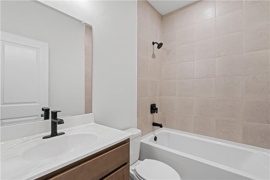 Furnished interior view inside a new home in Reunion, Flowery Branch (Image 12). Furnished interior view inside a new home in Reunion, Flowery Branch (Image 12).