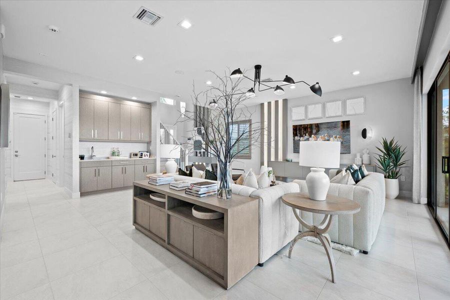 Furnished interior view inside a new home in Apex at Avenir, Palm Beach Gardens (Image 33).
