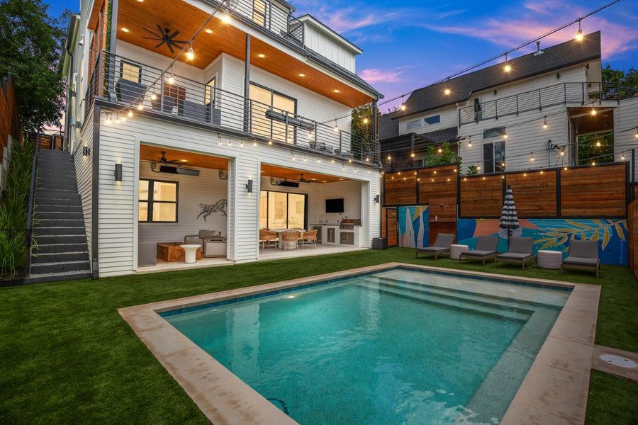 Exterior details and patio area of a home in , Austin (Image 20).