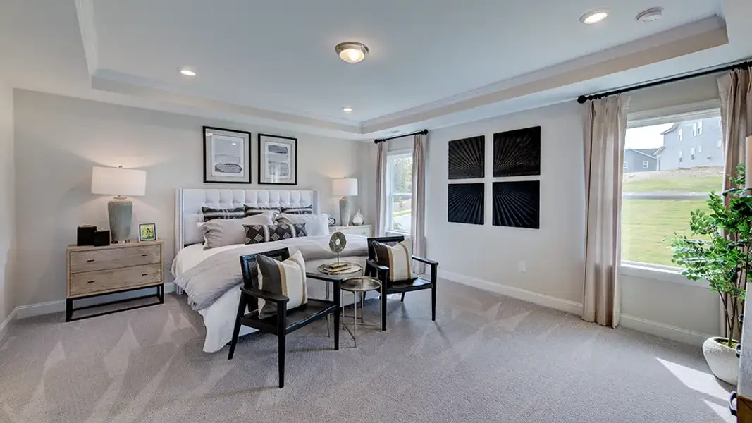 Furnished interior view inside a new home in Hidden Creek, Cary (Image 4).