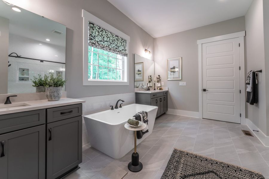 33.HHHunt Homes Crawford- First Floor Primary Suite dual vanities