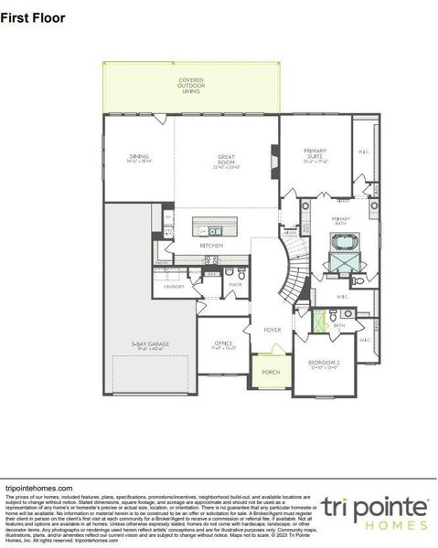 2D floor plan layout of this home in Woodson’s Reserve, Spring, TX (Image 3).