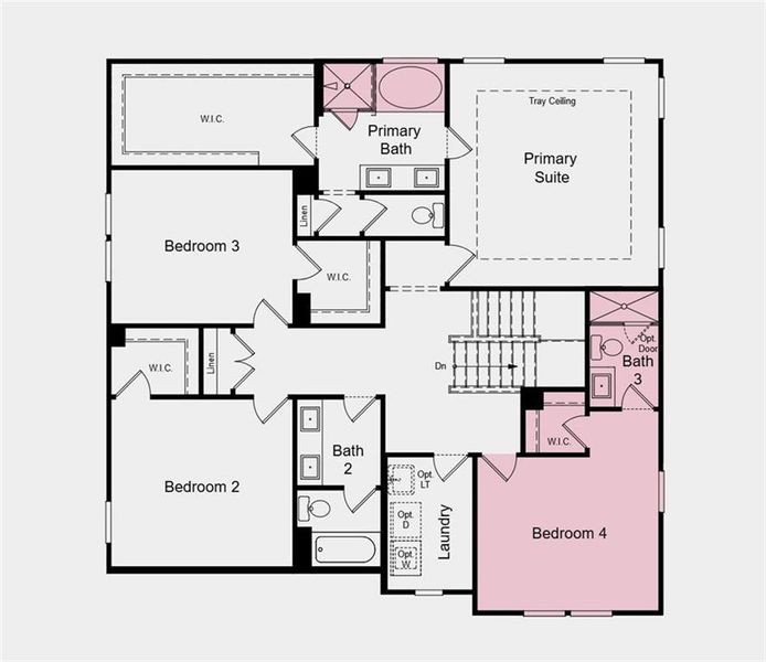 2D floor plan layout of this home in Bennett Farm, Loganville, GA (Image 3).