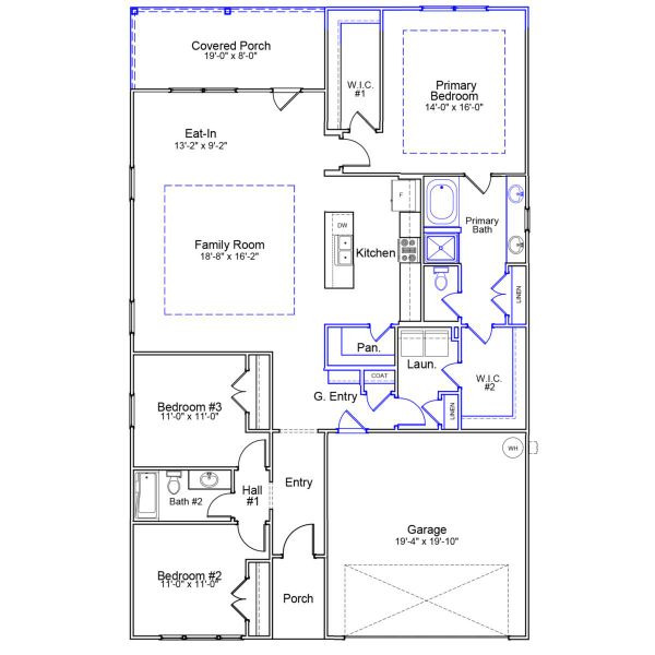 2D floor plan layout of this home in Ellington, Elgin, SC (Image 2). 2D floor plan layout of this home in Ellington, Elgin, SC (Image 2).